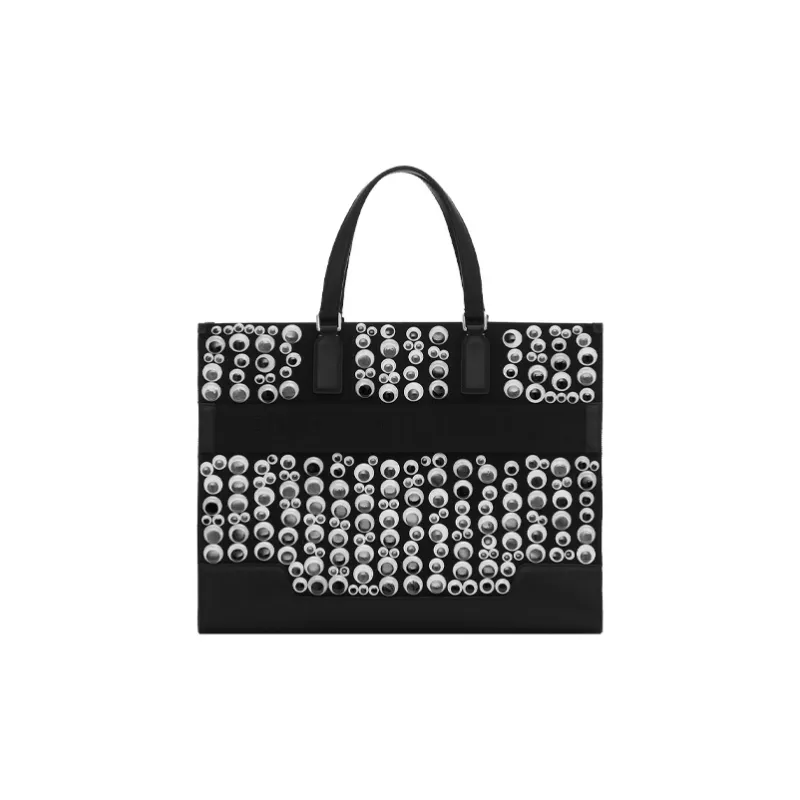 RIMOWA Canvas With Full Grain Leather Tote Unisex Black/White-2