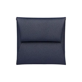 HERMES Bastia Evercolor Calfskin Coin Purse Wallet Regular Women's Midnight Blue