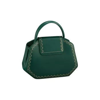 CARTIER GUIRLANDE Calfskin Handbag Shoulder Bag Crossbody Bag Mini Women's Green