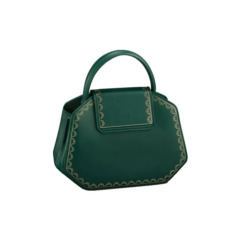 CARTIER GUIRLANDE Calfskin Handbag Shoulder Bag Crossbody Bag Mini Women's Green-0