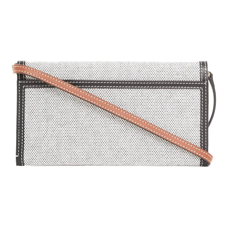 Burberry Horseferry Canvas Cell Phone Case Shoulder Bag Crossbody Bag Clutch Cell Phone Pouch Unisex Gray/Black-3