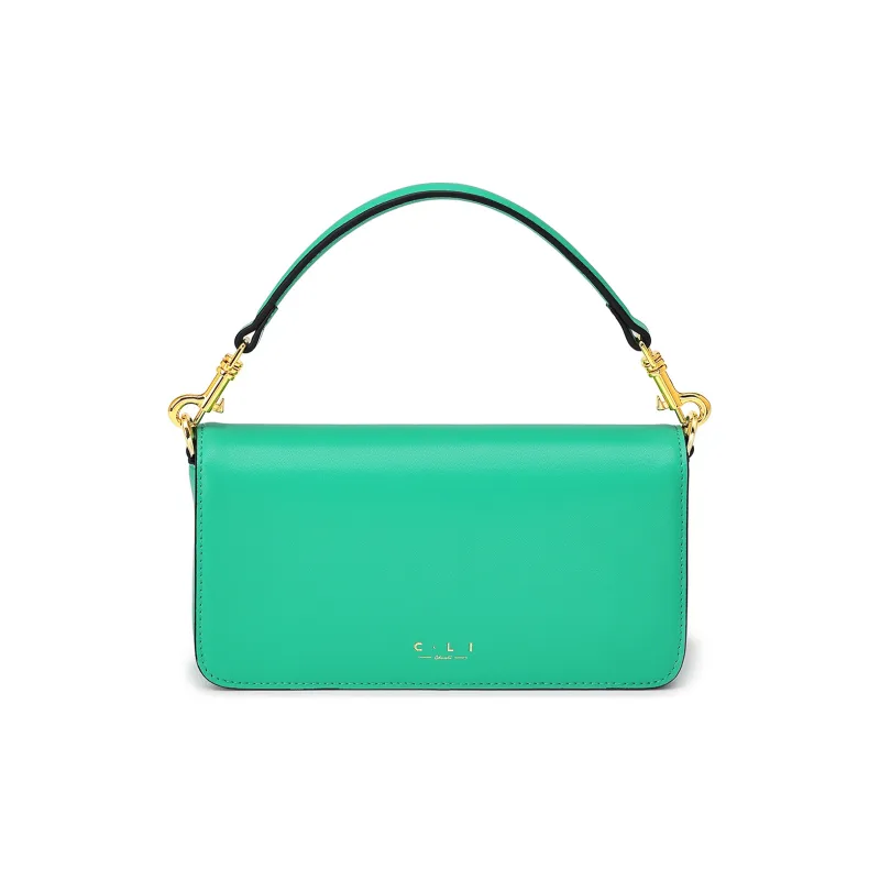 C.LI Genuine Leather Handbag Shoulder Bag Crossbody Bag Women's Bag Regular Women's Klein Blue/Elf Green/Serene White-6