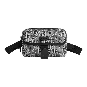 KENZO Polyester Shoulder Bag Crossbody Bag Mini Unisex Black White Multicolor