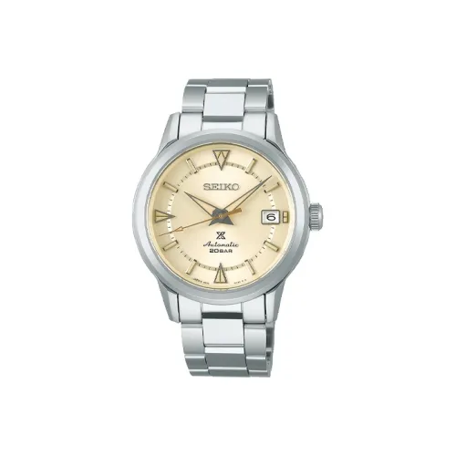 SEIKO Prospe Collection Automatic Mechanical Movement Stainless Steel Strap Watch Unisex Gold Dial SPB241