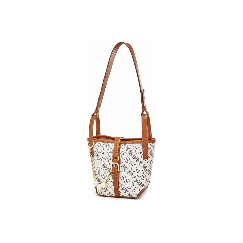 Miffy PU Bucket Bag Handbag Basket Bag Shoulder Bag Women's Brown/Black-2