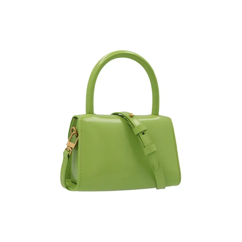 By Far Mini Croco Leather Small Square Bag, Crossbody Bag, Handbag Regular Women's Green-1
