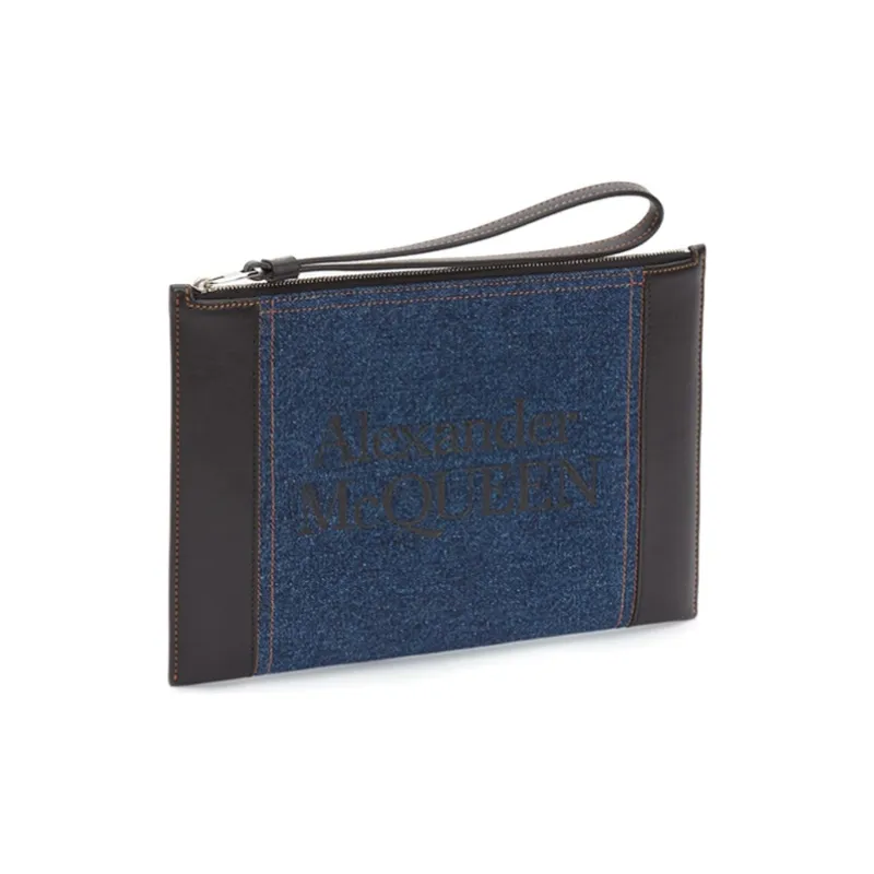 Alexander McQueen Denim Clutch Men's Blue-1
