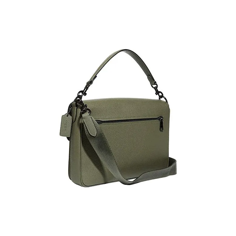 COACH Tabby Soft Cow Leather Messenger Bag, Handbag, Shoulder Bag, Crossbody Bag Tubas Men's Olive Green-1