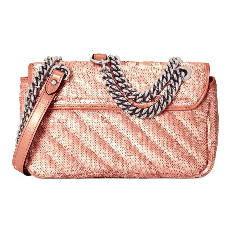 GUCCI Marmont Silk Crossbody Bags Shoulder Bags Women's Light Pink-3