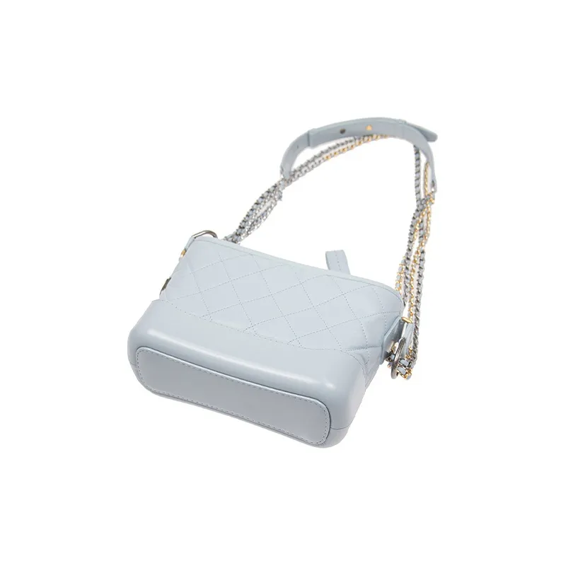 CHANEL Gabrielle Calfskin Hobo Bag, Handbag, Shoulder Bag, Crossbody Bag Trumpets Women's Light Blue-3