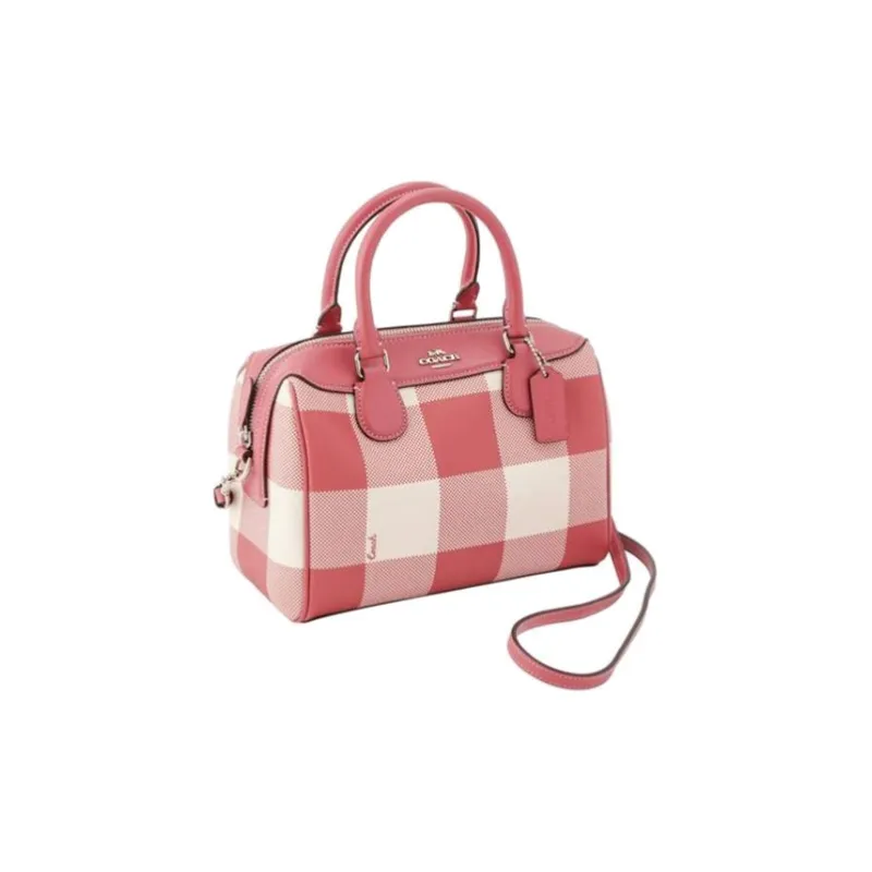 COACH Bennett PVC With Leather Crossbody Bag Crossbody Bag Handbag Small Size Women's Pink & White-1