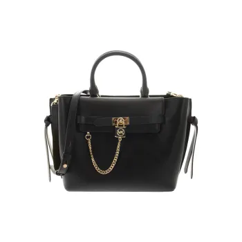 MICHAEL KORS Hamilton Legacy Leather Tote Bag, Shopping Bag, Handbag Tubas Women's Black
