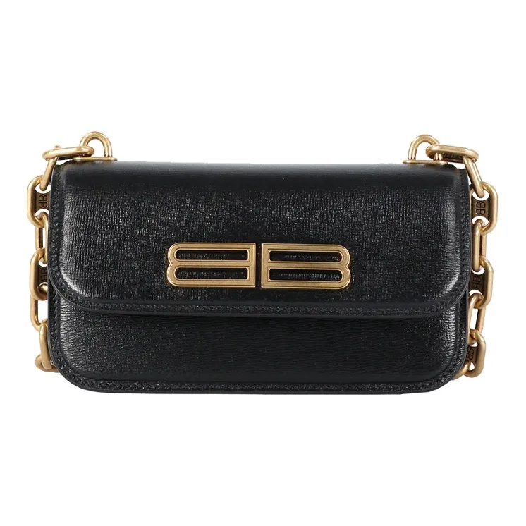 Balenciaga Women's Gossip XS Leather Shoulder Bag Black-0