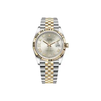 ROLEX DATEJUST Collection Automatic Mechanical Movement Women's Watch 36mm Gold Dial Oystersteel Case Oystersteel Strap