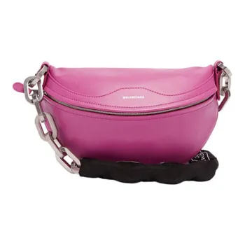 Balenciaga Calfskin Shoulder Bag Crossbody Bag Regular Women's Rose Red