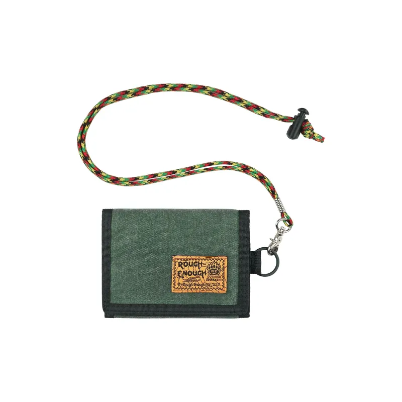 Rough Enough Canvas With Nylon Wallet Regular Unisex Army Green-3