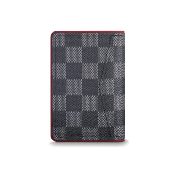 LOUIS VUITTON Canvas Wallet Unisex Black-2