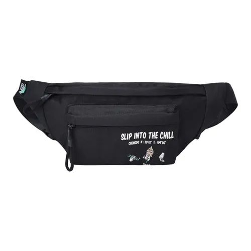 Anta Canvas Sling Bags One Shoulder Crossbody Fanny Pack Regular Men's Black
