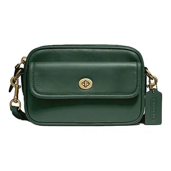 COACH Convertible Waist Pack Leather Sling Bag Crossbody Bag Fanny Pack Small Size Women's Green