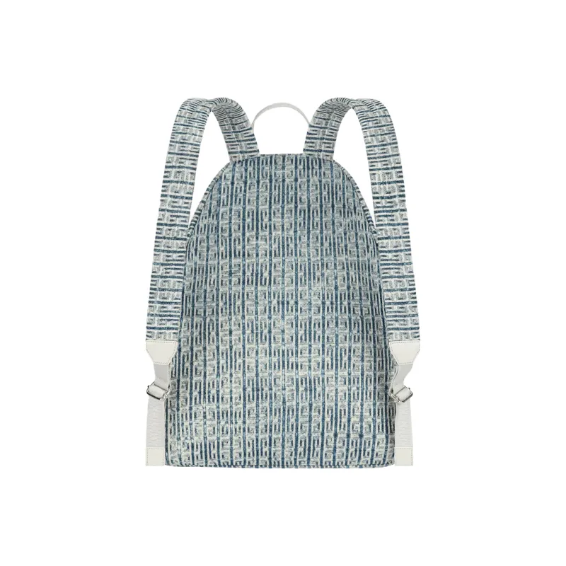 GIVENCHY Fabric Cow Leather Patchwork Backpack Men's Denim Blue-2