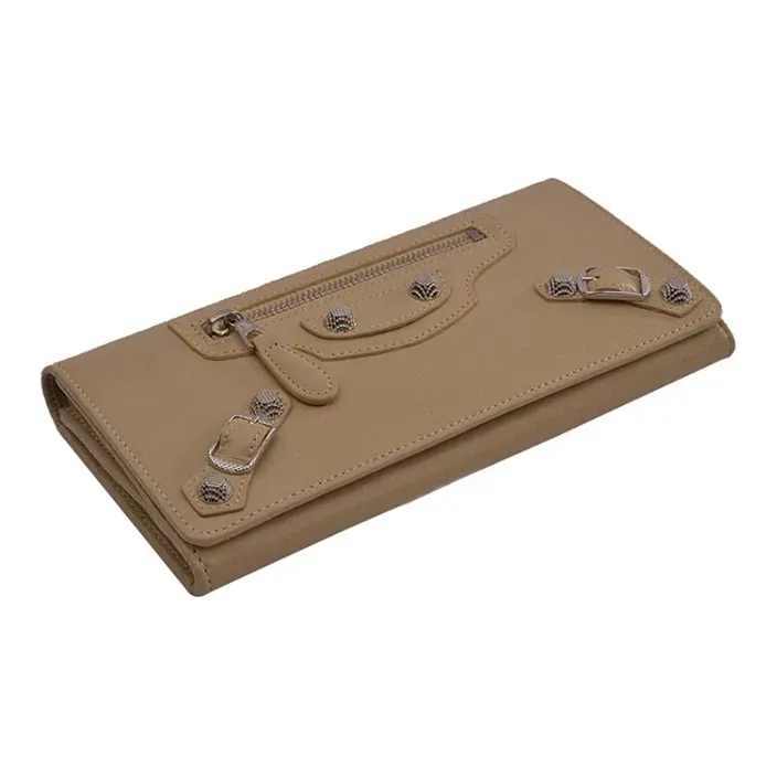Balenciaga Cow Leather Wallet Women's Light Brown-3