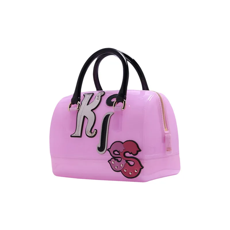 Furla PVC Jelly Bag Boston Bag Handbag Women's Pink-1