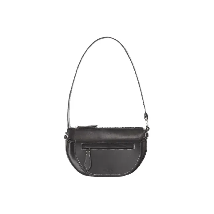 Burberry Olympia Leather Shoulder Bag Crescent Bag Handheld Handbag Shoulder Bag Crossbody Bag Mini Women's Black-0