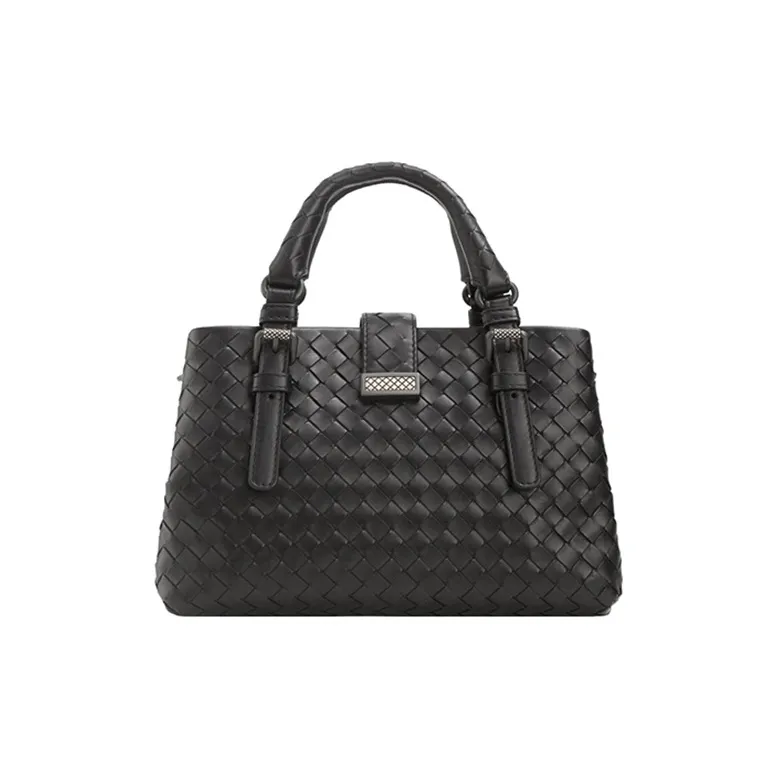Bottega Veneta Cow Leather One Shoulder Handbags Women's Black-1