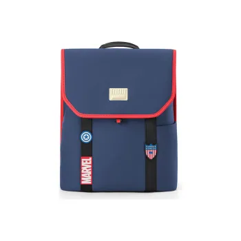 Ninety Go MARVEL Collaboration PU Backpack Regular Unisex Navy Blue/Night Black
