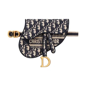DIOR Saddle Leather Saddle Bags Crossbody Bags Fanny Pack Women's Blue