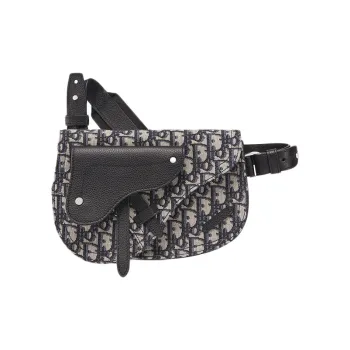 DIOR Saddle Cow Leather Saddle Bags Fanny Pack Shoulder Bag Crossbody Bag Regular Men's Beige/Black