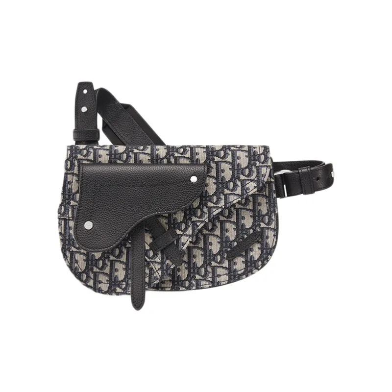 DIOR Saddle Cow Leather Saddle Bag, Fanny Pack, Shoulder Bag, Crossbody Bag Regular Men's Beige/Black-0