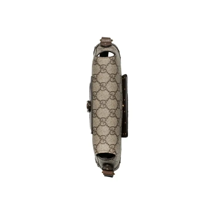 GUCCI Ophidia Canvas With Leather Headphone Protective Case Shoulder Bag Crossbody Bag Small Size Unisex Ebony/Brown-6