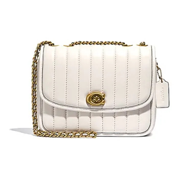 COACH Madison Nappa Smooth Leather Small Square Bag Crossbody Bags Shoulder Bags Women's Pink White