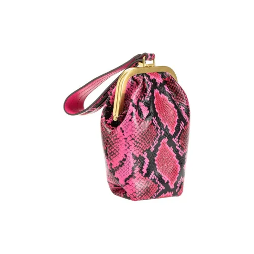 PINKO EXOTICS Leather Cloud Bag Clutch Swift Bag Handbag Women's Pink
