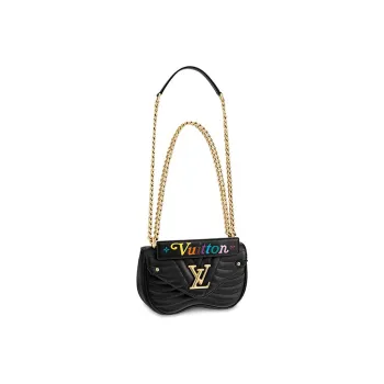 LOUIS VUITTON New Wave Chain Bag Pm Black
