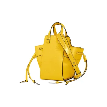 LOEWE Hammock Soft Grain Calfskin Hammock Bag, Handbag, Shoulder Bag, Crossbody Bag Mini Women's Yellow