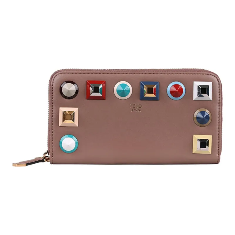 FENDI Leather Wallet Women's Pink-0