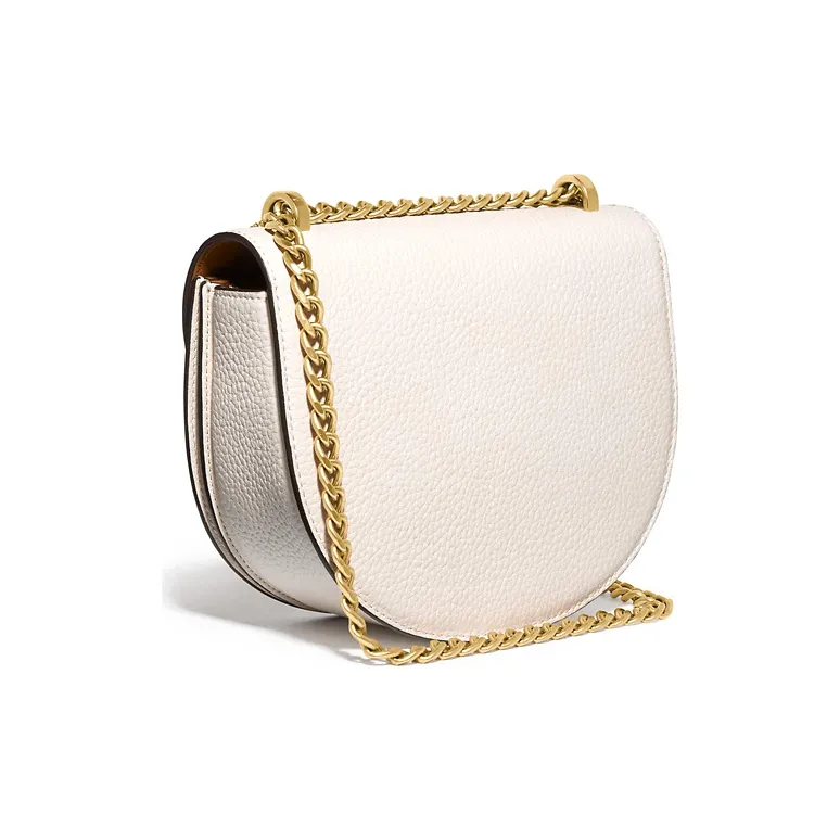 COACH Alie Leather Saddle Bag Shoulder Bag Crossbody Bag Small Size Women's White-1