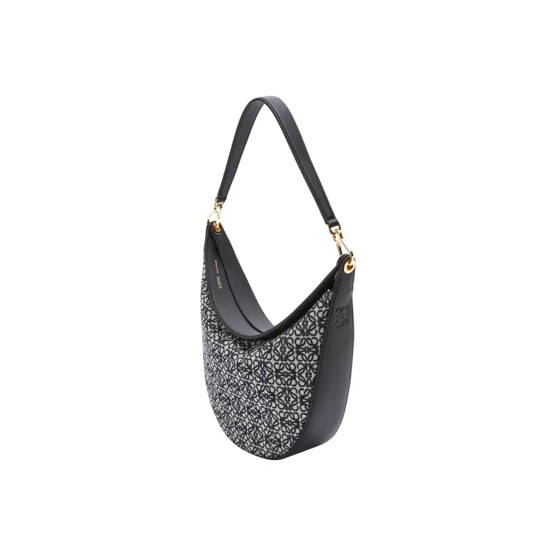 LOEWE Luna Shoulder Bag Anagram Jacquard Navy/Black-1