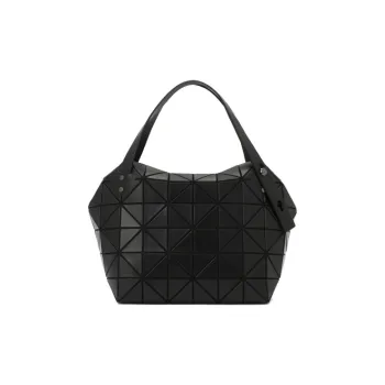 ISSEY MIYAKE Vinyl Chloride Resin Box Bag Boston One Shoulder Handbag Women's Black