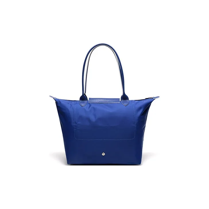 LONGCHAMP Fabric Handbag Shoulder Bag Large Size Women's Dark Blue-3
