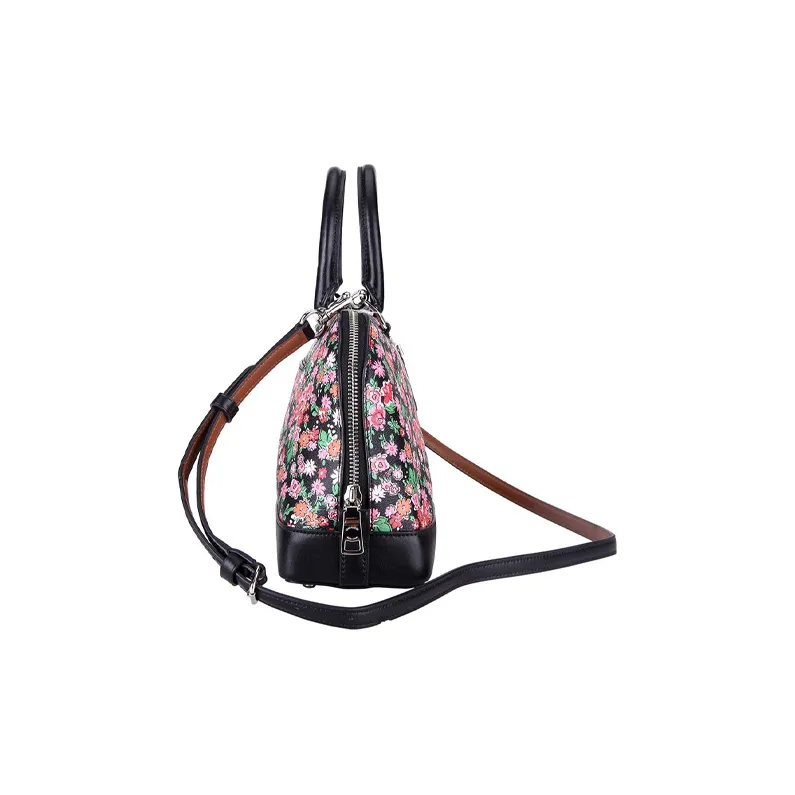 COACH Sierra Leather Shoulder Bag Crossbody Bag Handbag Medium Size Women's Black/Multicolor-2