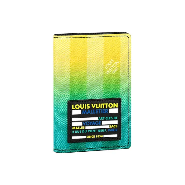 LOUIS VUITTON Pocket Organizer Damier Stripes Gradient Green-0