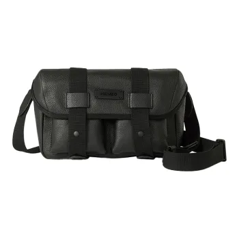 KENZO Cow Leather Messenger Bag Shoulder Bag Crossbody Bag Unisex Black