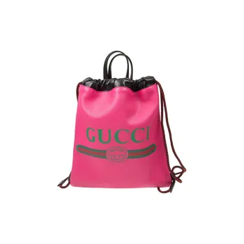 GUCCI Leather Backpack Small Size Women's Fuchsia