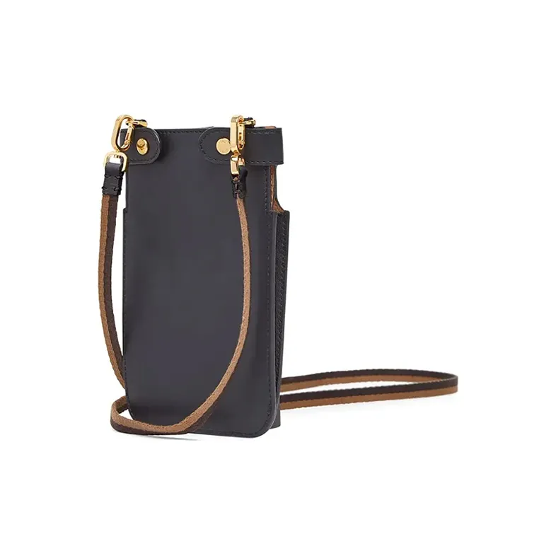 FENDI Peekaboo Leather Shoulder Bag, Crossbody Bag, Cell Phone Pouch Unisex Black-1