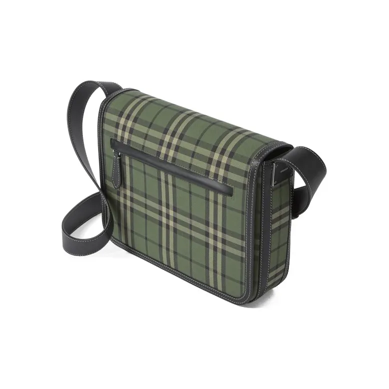 Burberry Cotton Messenger Bag Crossbody Bag Shoulder Bag Unisex Army Green-1