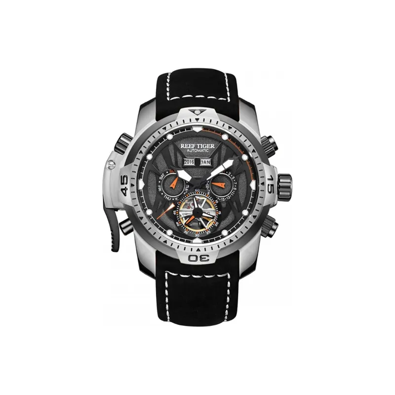 REEF TIGER Transformer Collection Automatic Mechanical Movement Watch Men's Watches Black Dial RGA3532-PBHCH-0