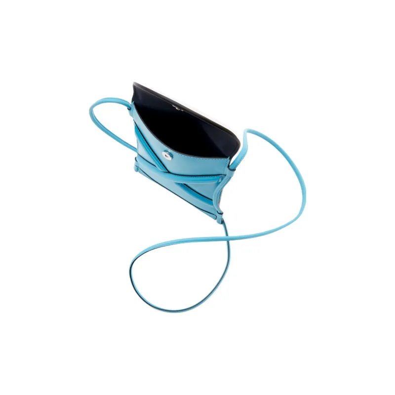 Alexander McQueen Cow Leather Cell Phone Pouch Women's Blue-2